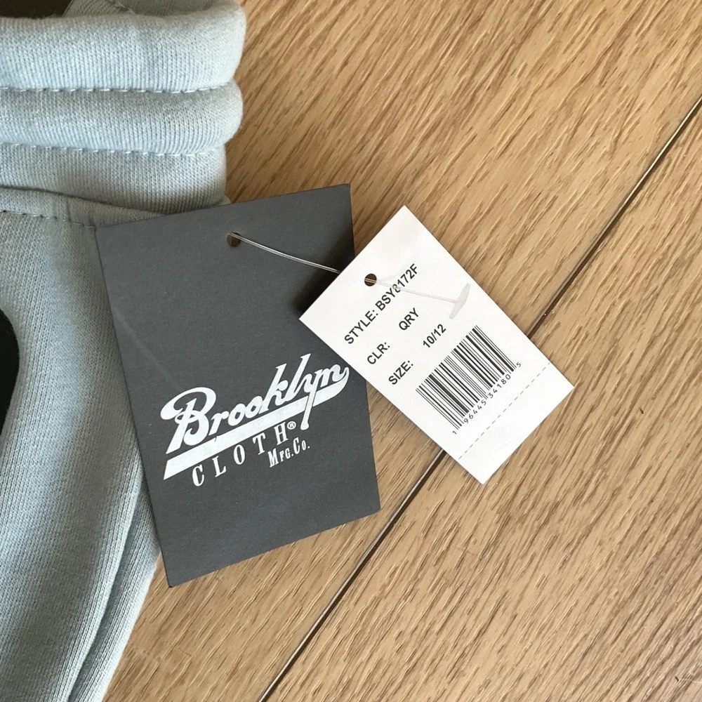 Brooklyn Cloth Kids The‎ Knit Short Light Blue Zip Pockets Size 10/12